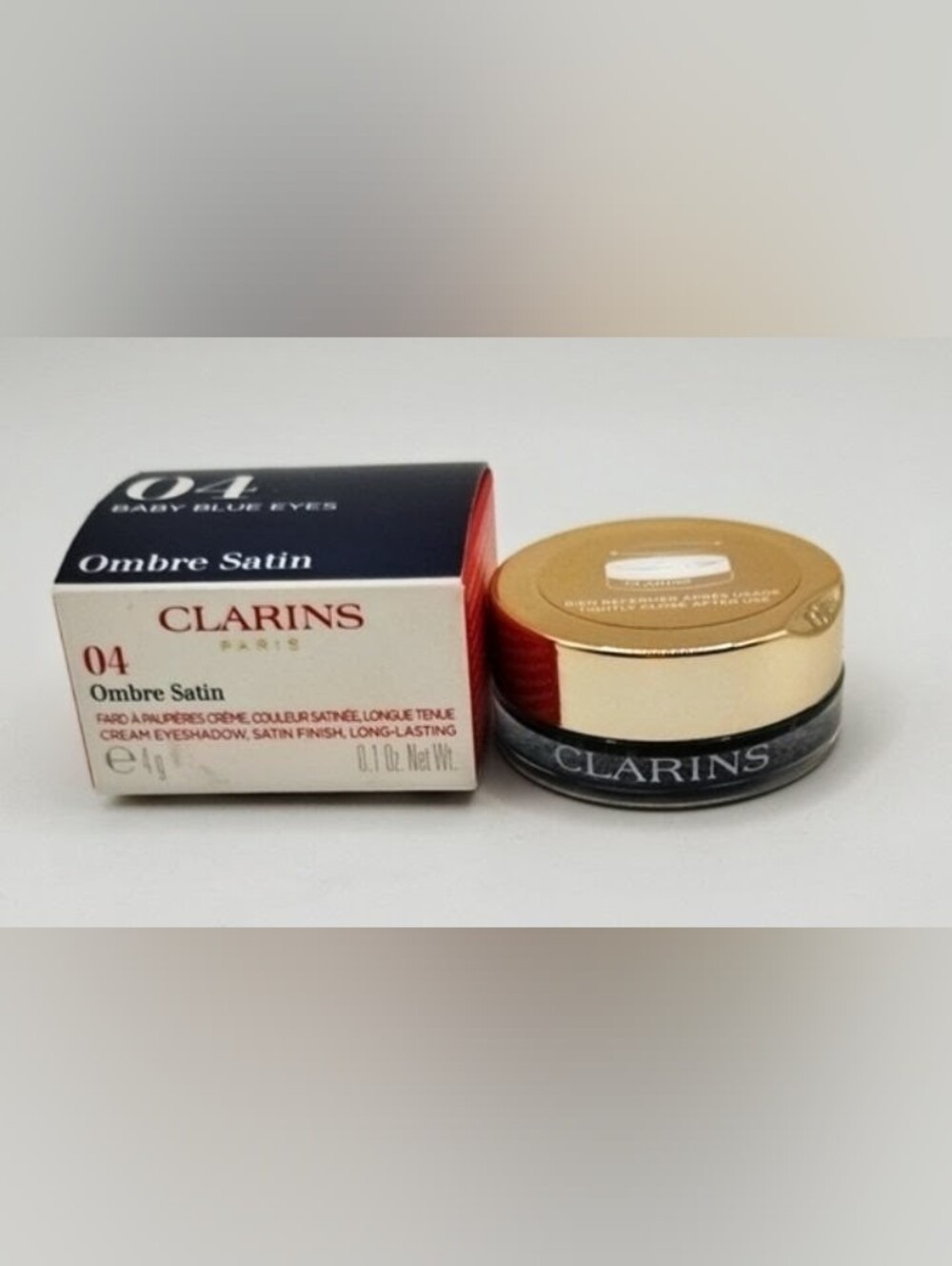 Clarins Ombre Satin Cream Eyeshadow in the shade 04 Baby Blue Eyes BNIB